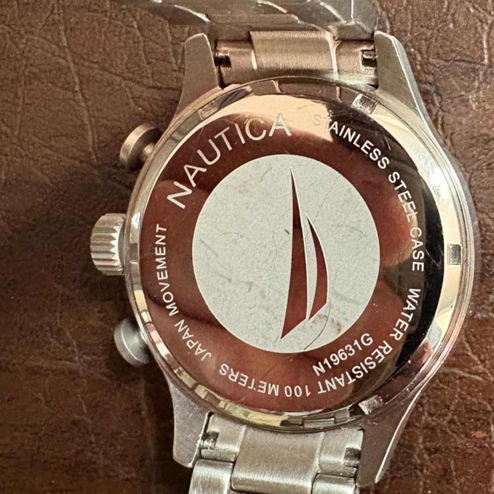 Nautica Chronograph Stainless Steel Watch View 4